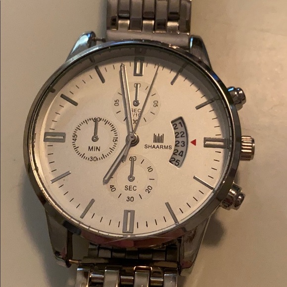 Silver and White Link Men’s Watch - Picture 2 of 4